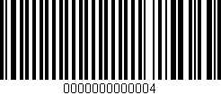Código de barras (EAN, GTIN, SKU, ISBN): '0000000000004'