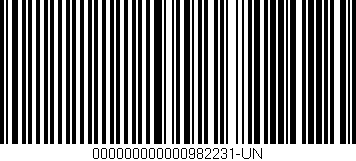 Código de barras (EAN, GTIN, SKU, ISBN): '000000000000982231-UN'