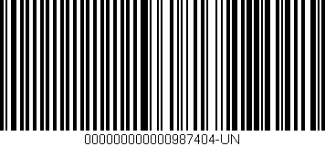 Código de barras (EAN, GTIN, SKU, ISBN): '000000000000987404-UN'