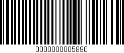 Código de barras (EAN, GTIN, SKU, ISBN): '0000000005890'