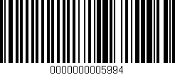 Código de barras (EAN, GTIN, SKU, ISBN): '0000000005994'