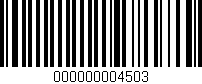 Código de barras (EAN, GTIN, SKU, ISBN): '000000004503'