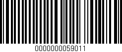 Código de barras (EAN, GTIN, SKU, ISBN): '0000000059011'