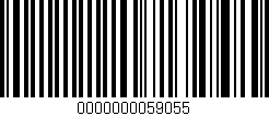 Código de barras (EAN, GTIN, SKU, ISBN): '0000000059055'