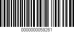 Código de barras (EAN, GTIN, SKU, ISBN): '0000000059261'