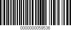 Código de barras (EAN, GTIN, SKU, ISBN): '0000000059536'