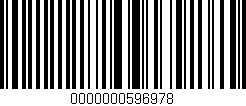 Código de barras (EAN, GTIN, SKU, ISBN): '0000000596978'