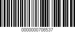 Código de barras (EAN, GTIN, SKU, ISBN): '0000000706537'