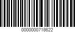 Código de barras (EAN, GTIN, SKU, ISBN): '0000000718622'