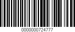 Código de barras (EAN, GTIN, SKU, ISBN): '0000000724777'