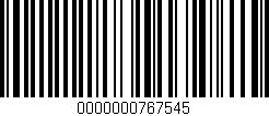 Código de barras (EAN, GTIN, SKU, ISBN): '0000000767545'