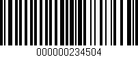 Código de barras (EAN, GTIN, SKU, ISBN): '000000234504'