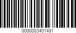 Código de barras (EAN, GTIN, SKU, ISBN): '0000003401491'