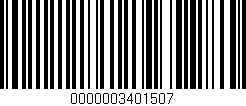 Código de barras (EAN, GTIN, SKU, ISBN): '0000003401507'