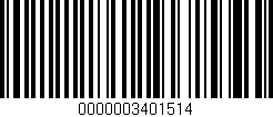 Código de barras (EAN, GTIN, SKU, ISBN): '0000003401514'