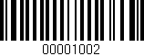 Código de barras (EAN, GTIN, SKU, ISBN): '00001002'