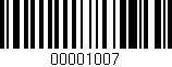 Código de barras (EAN, GTIN, SKU, ISBN): '00001007'