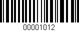 Código de barras (EAN, GTIN, SKU, ISBN): '00001012'