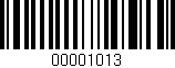 Código de barras (EAN, GTIN, SKU, ISBN): '00001013'