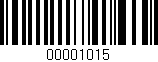 Código de barras (EAN, GTIN, SKU, ISBN): '00001015'