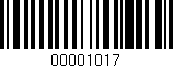 Código de barras (EAN, GTIN, SKU, ISBN): '00001017'