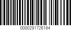 Código de barras (EAN, GTIN, SKU, ISBN): '0000291726184'