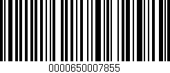 Código de barras (EAN, GTIN, SKU, ISBN): '0000650007855'