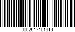 Código de barras (EAN, GTIN, SKU, ISBN): '0002917101818'