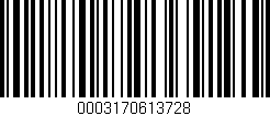 Código de barras (EAN, GTIN, SKU, ISBN): '0003170613728'