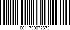 Código de barras (EAN, GTIN, SKU, ISBN): '0011790072672'