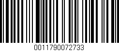 Código de barras (EAN, GTIN, SKU, ISBN): '0011790072733'