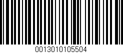 Código de barras (EAN, GTIN, SKU, ISBN): '0013010105504'
