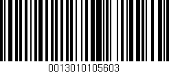 Código de barras (EAN, GTIN, SKU, ISBN): '0013010105603'