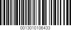 Código de barras (EAN, GTIN, SKU, ISBN): '0013010106433'