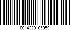 Código de barras (EAN, GTIN, SKU, ISBN): '0014320106359'