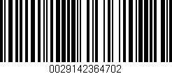 Código de barras (EAN, GTIN, SKU, ISBN): '0029142364702'