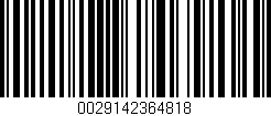 Código de barras (EAN, GTIN, SKU, ISBN): '0029142364818'