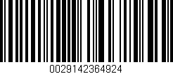 Código de barras (EAN, GTIN, SKU, ISBN): '0029142364924'