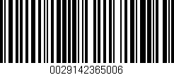 Código de barras (EAN, GTIN, SKU, ISBN): '0029142365006'