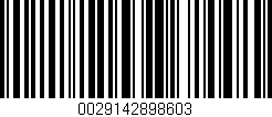 Código de barras (EAN, GTIN, SKU, ISBN): '0029142898603'