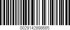Código de barras (EAN, GTIN, SKU, ISBN): '0029142898665'