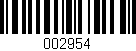 Código de barras (EAN, GTIN, SKU, ISBN): '002954'