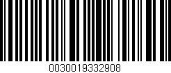 Código de barras (EAN, GTIN, SKU, ISBN): '0030019332908'