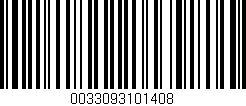 Código de barras (EAN, GTIN, SKU, ISBN): '0033093101408'