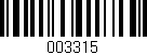 Código de barras (EAN, GTIN, SKU, ISBN): '003315'