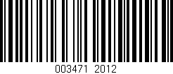 Código de barras (EAN, GTIN, SKU, ISBN): '003471/2012'