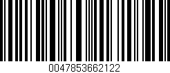 Código de barras (EAN, GTIN, SKU, ISBN): '0047853662122'