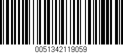 Código de barras (EAN, GTIN, SKU, ISBN): '0051342119059'