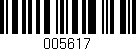 Código de barras (EAN, GTIN, SKU, ISBN): '005617'