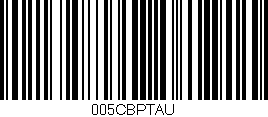 Código de barras (EAN, GTIN, SKU, ISBN): '005CBPTAU'